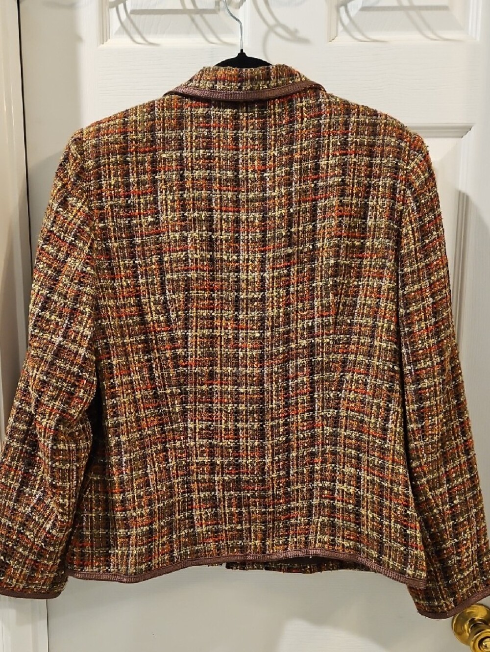 Sag Harbor Multi-Color Tweed Zip Jacket - Picture 4 of 5